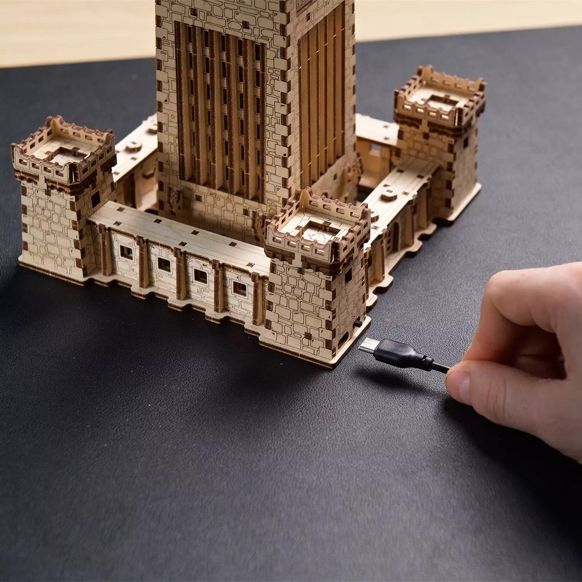 Puzzle 3D Phare d'Alexandrie beige, UGEARS