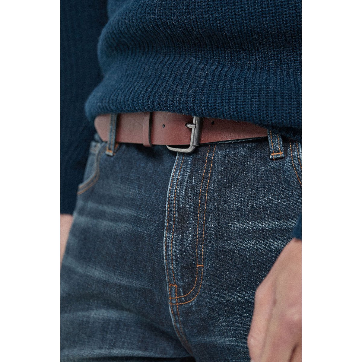 Jean Stretch Avec Ceinture Bootcut délavage bleu moyen, NEXT