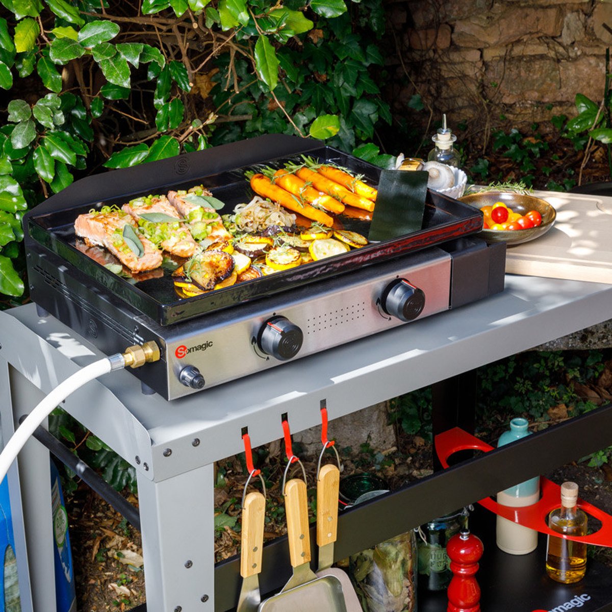Plancha au gaz Solia 200, SOLIA 200 noir, SOMAGIC