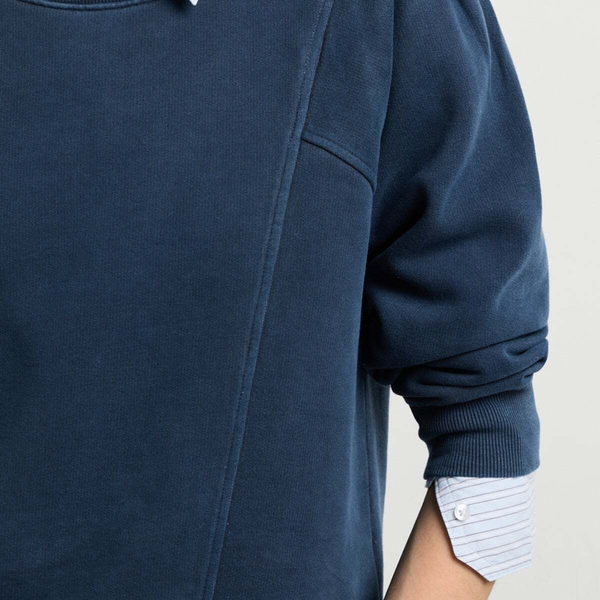 Sweat-Shirt À Col Rond Avec Coutures Décoratives bleu amiral, PEPE JEANS