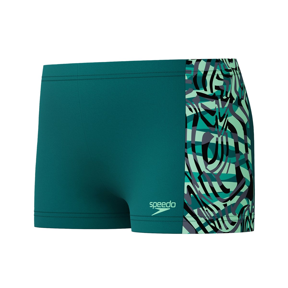 Short de bain motif/style lignes abstraites vert, SPEEDO
