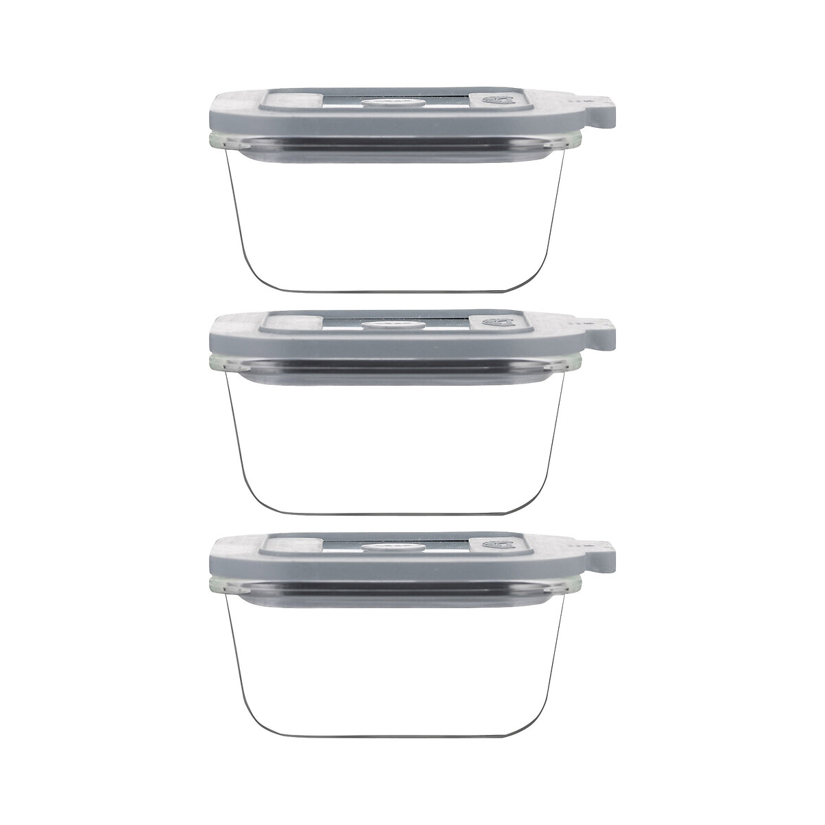Set of 3 Fresh Storage 0.31L Square Food Storage transparent, KILNER