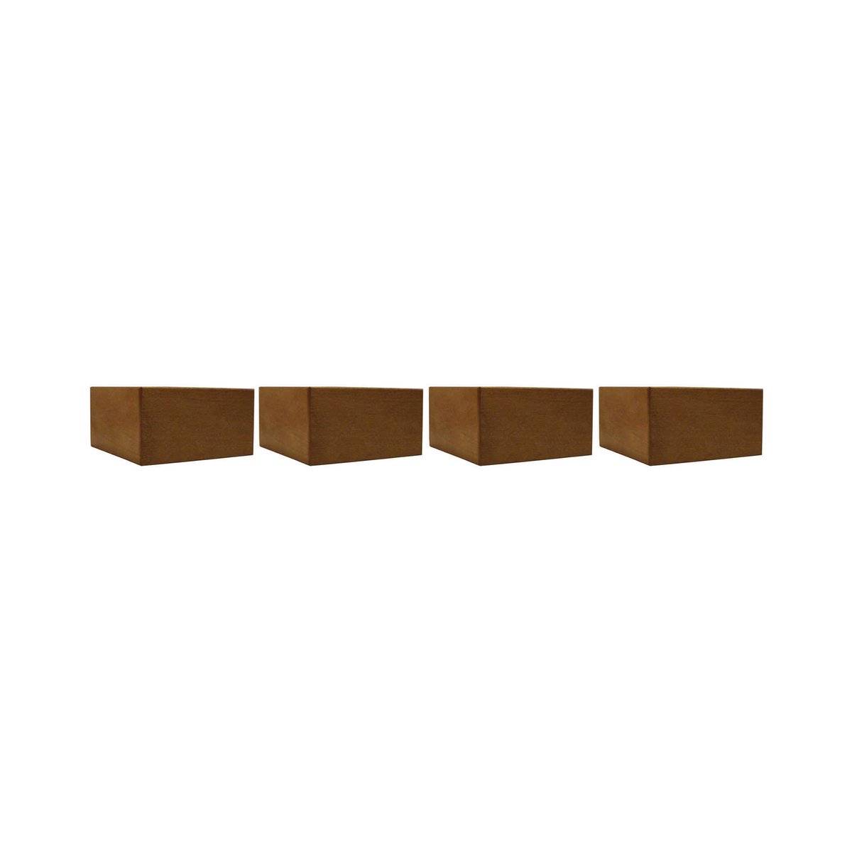 Pied angle droit (lot de 4) bois clair, SOMEO