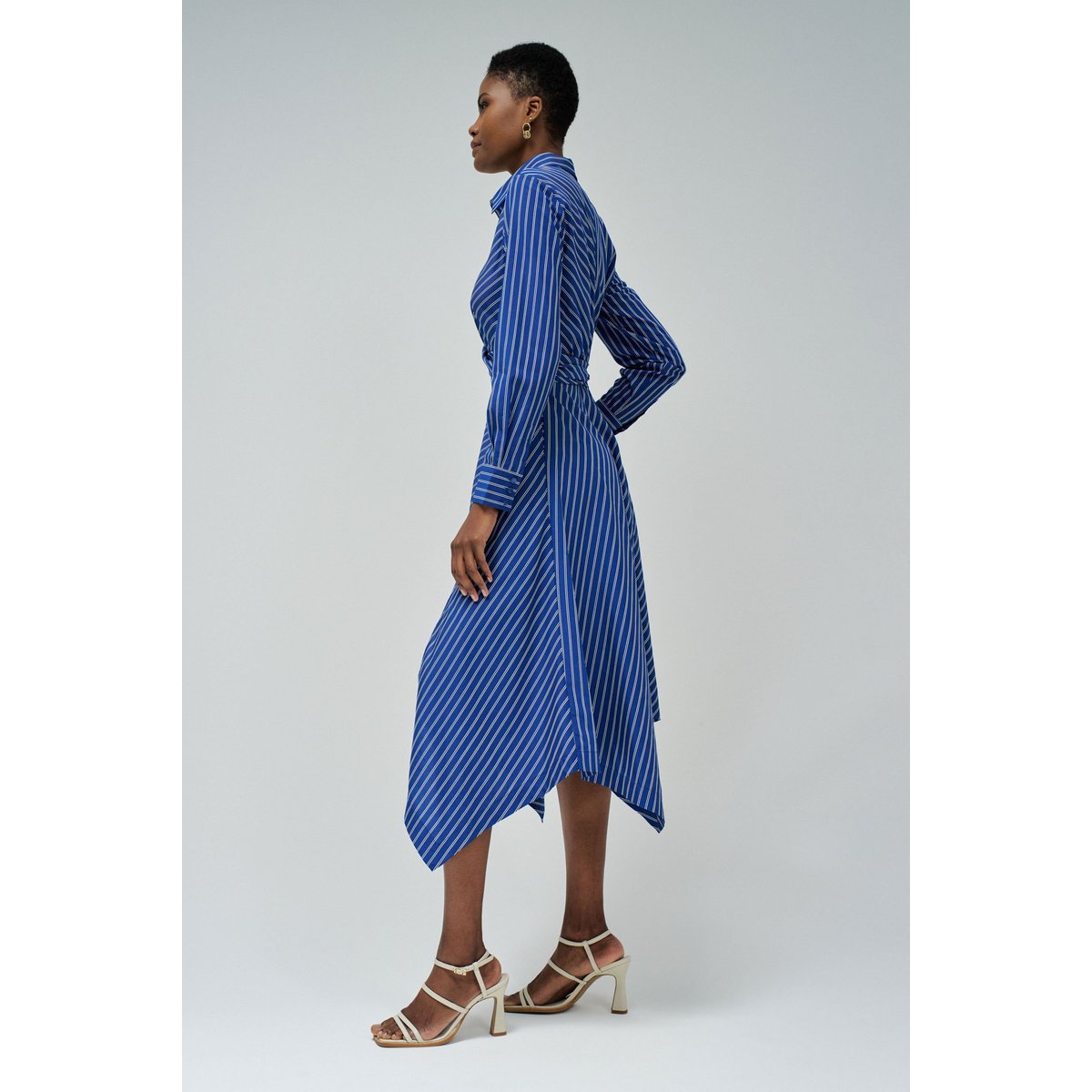 ROBE MIDI ASYMÉTRIQUE bleu, SALSA JEANS
