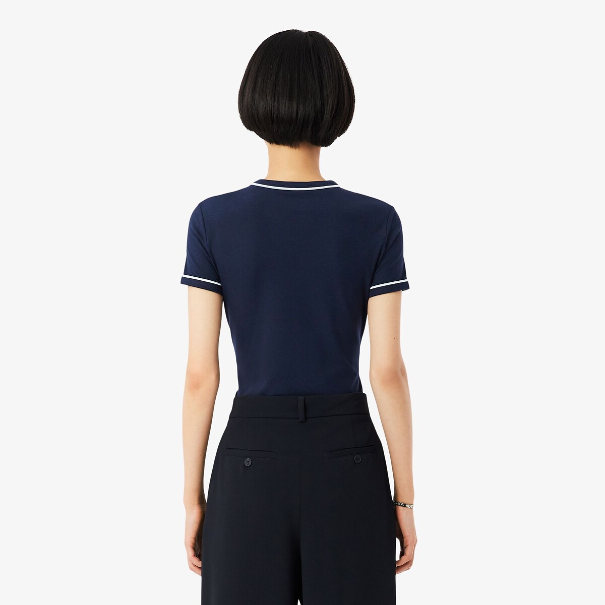 Crew Neck T-Shirt with Short Sleeves navy, LACOSTE