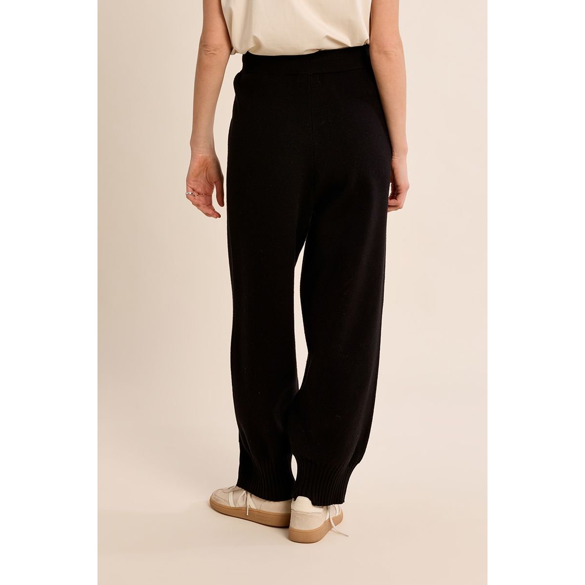Pantalon jogger en maille noir, MOLLY BRACKEN