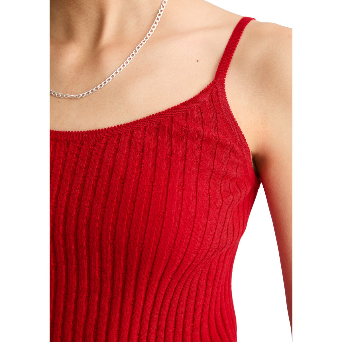 Top en maille fine slim en LENZING™ ECOVERO™ rouge clair, MARC O’POLO DENIM