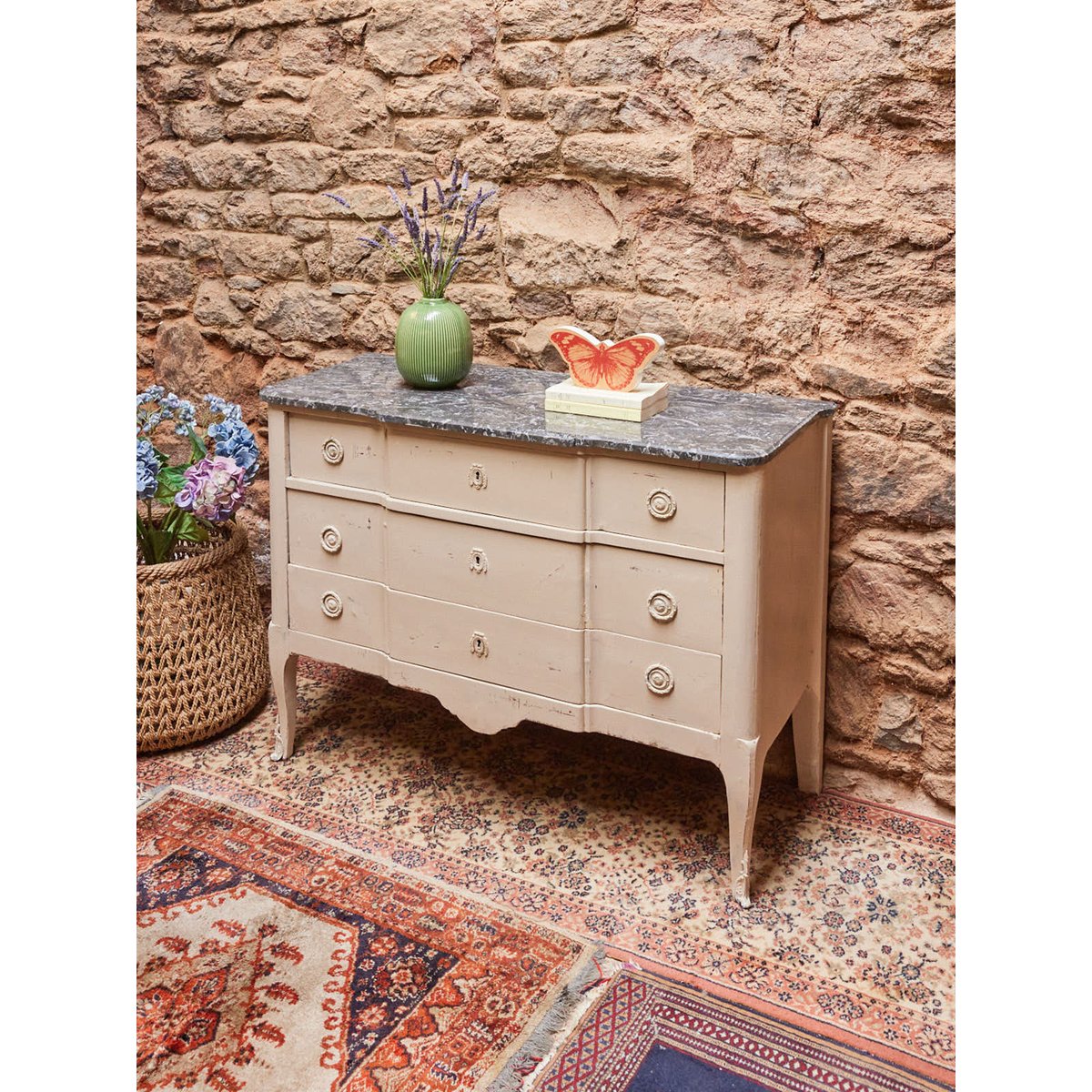 Commode en marbre Garance N°672 - Bon état noir, DEBONGOUT