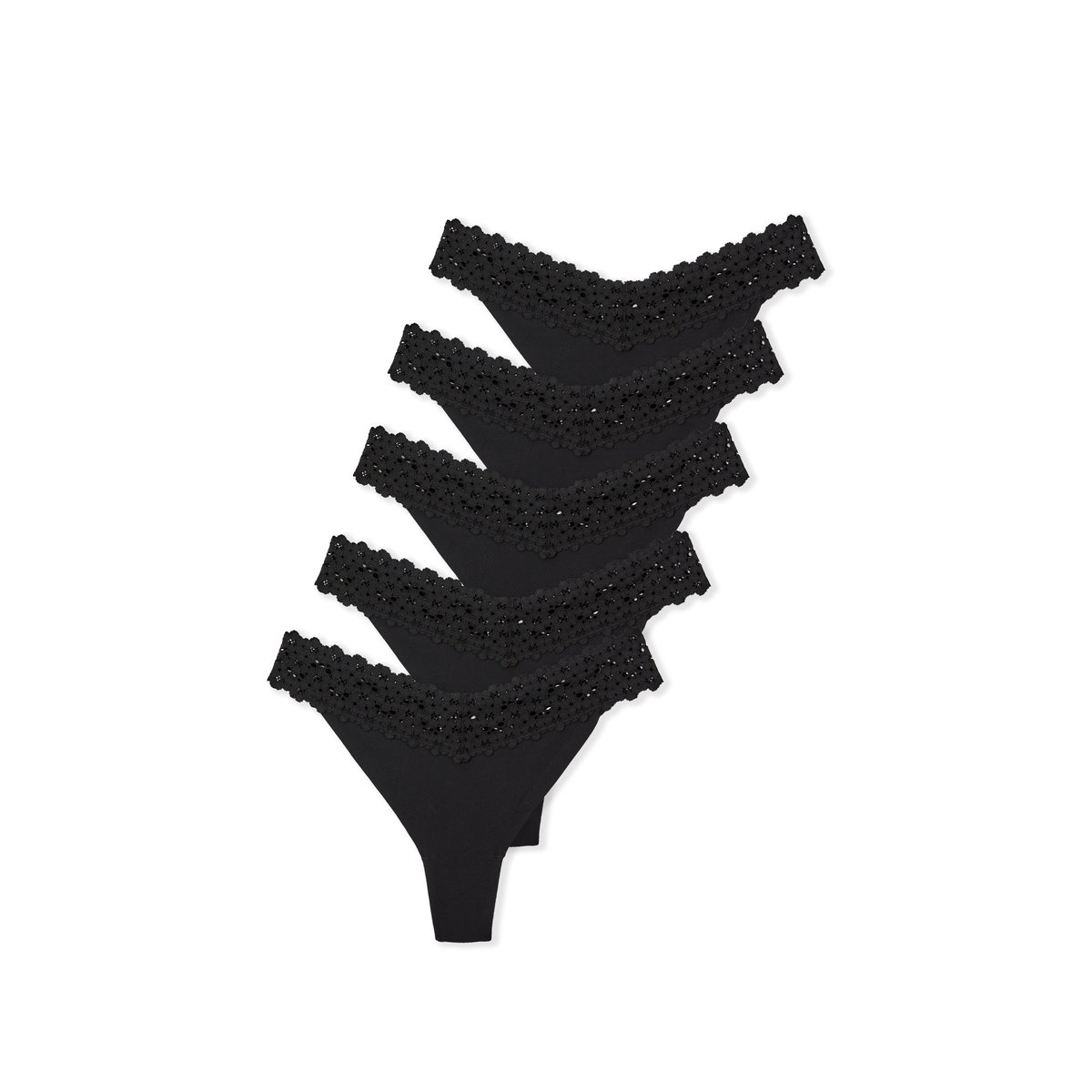 ETAM TANGA WISH - 5 TANGAS noir, ETAM