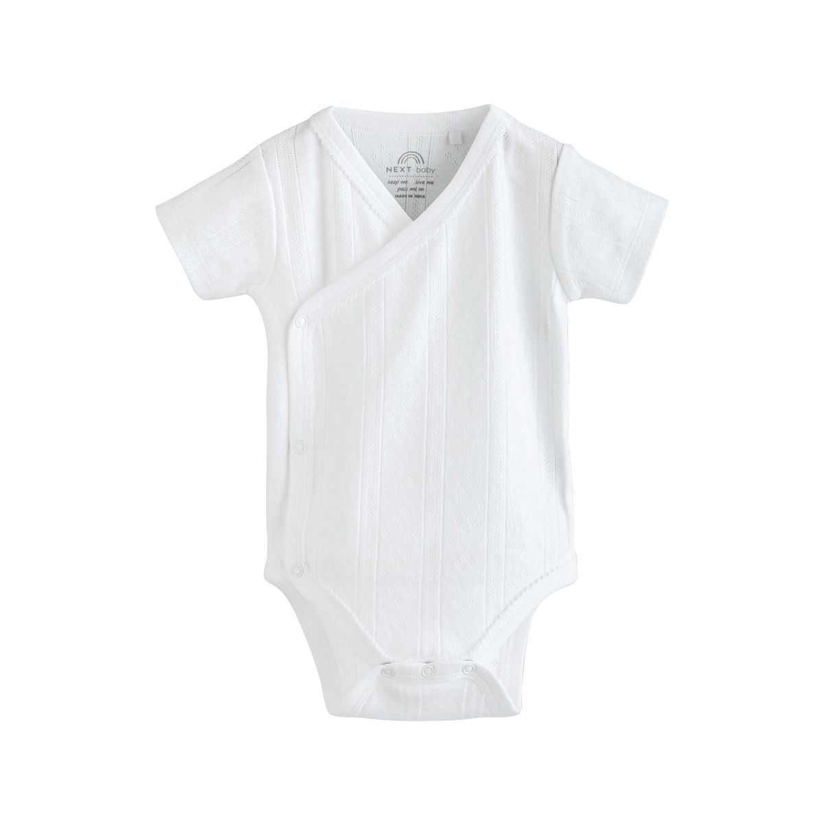Bodies à manches longues bébé, lot de 3 blanc, NEXT
