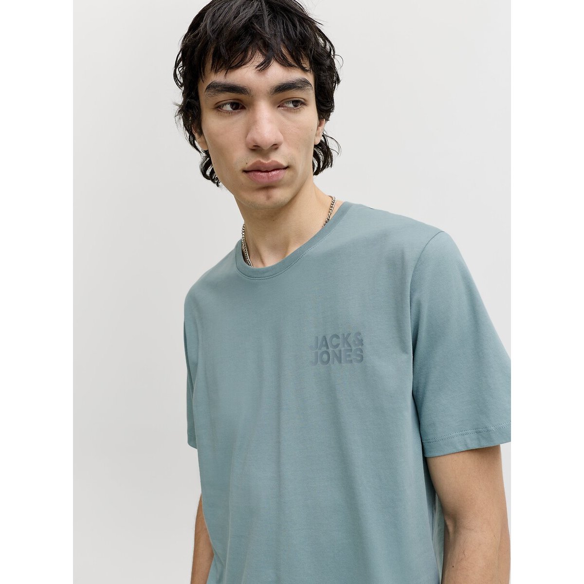 T-shirt Corp Small Logo vert bleu, JACK & JONES