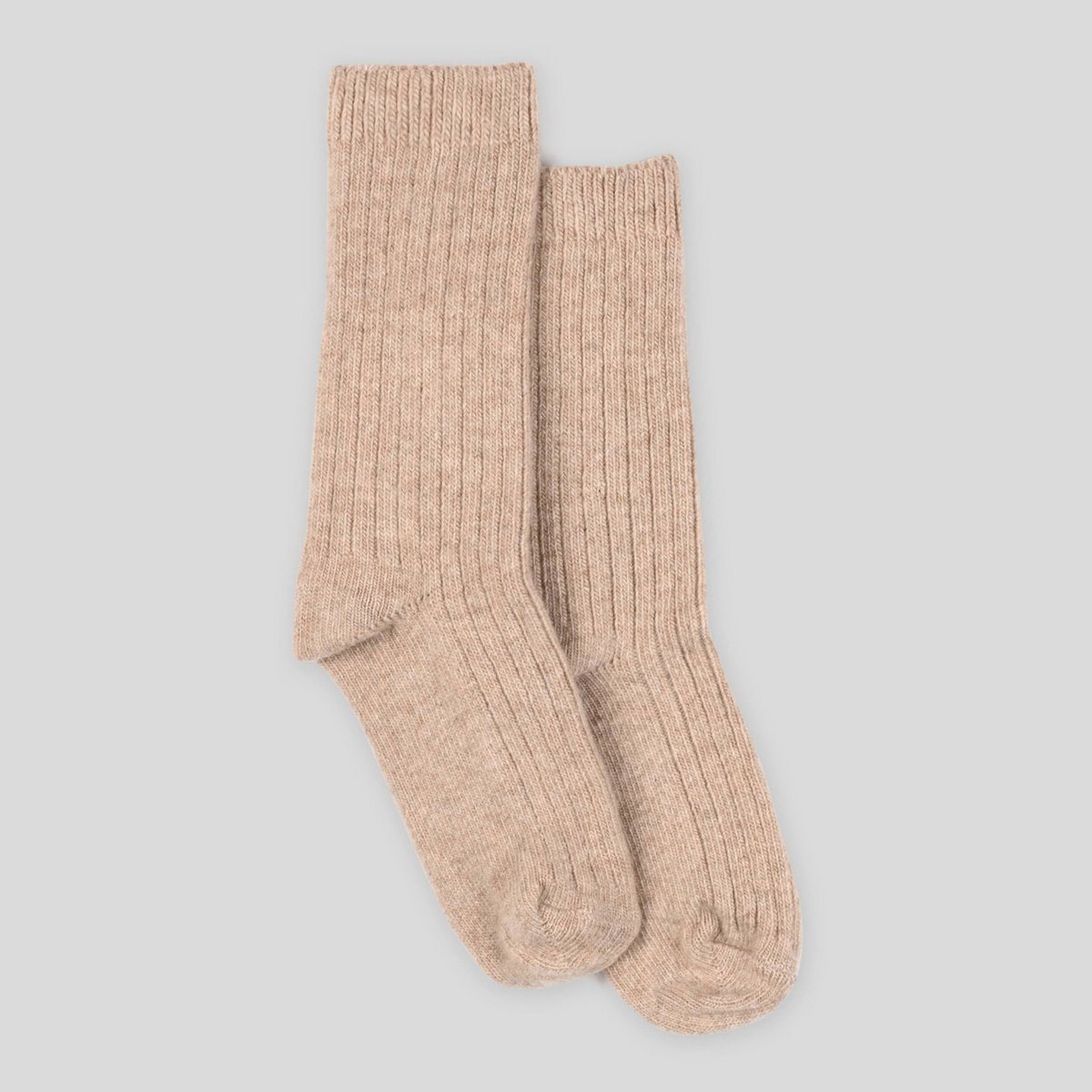 Paire de chaussettes contenant du cachemire et de la laine beige, MONOPRIX