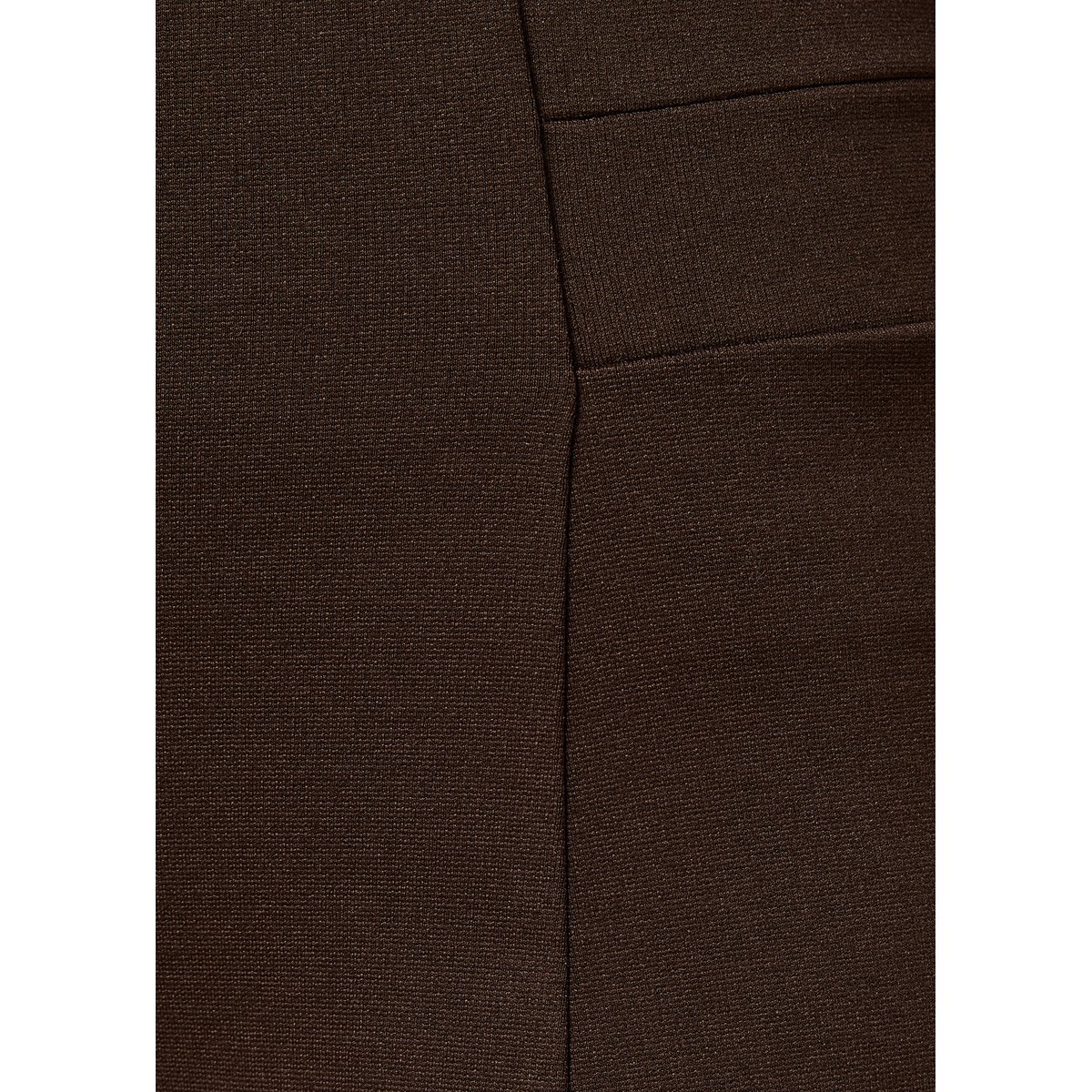 Pantalon cropped taille élastiquée chocolat, LA FEE MARABOUTEE