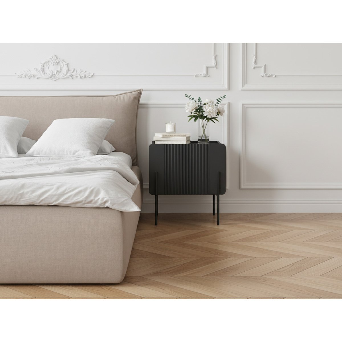 Table de chevet , MATHILDE noir, BOBOCHIC