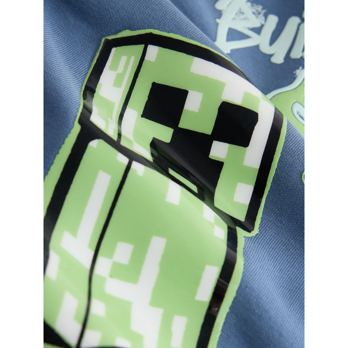 Sweat à capuche ras du cou minecraft bleu, NEXT