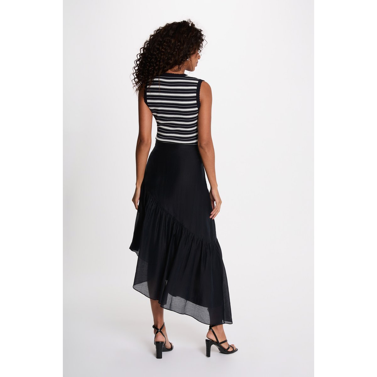 Pull sans manches col v bleu marine, MORGAN
