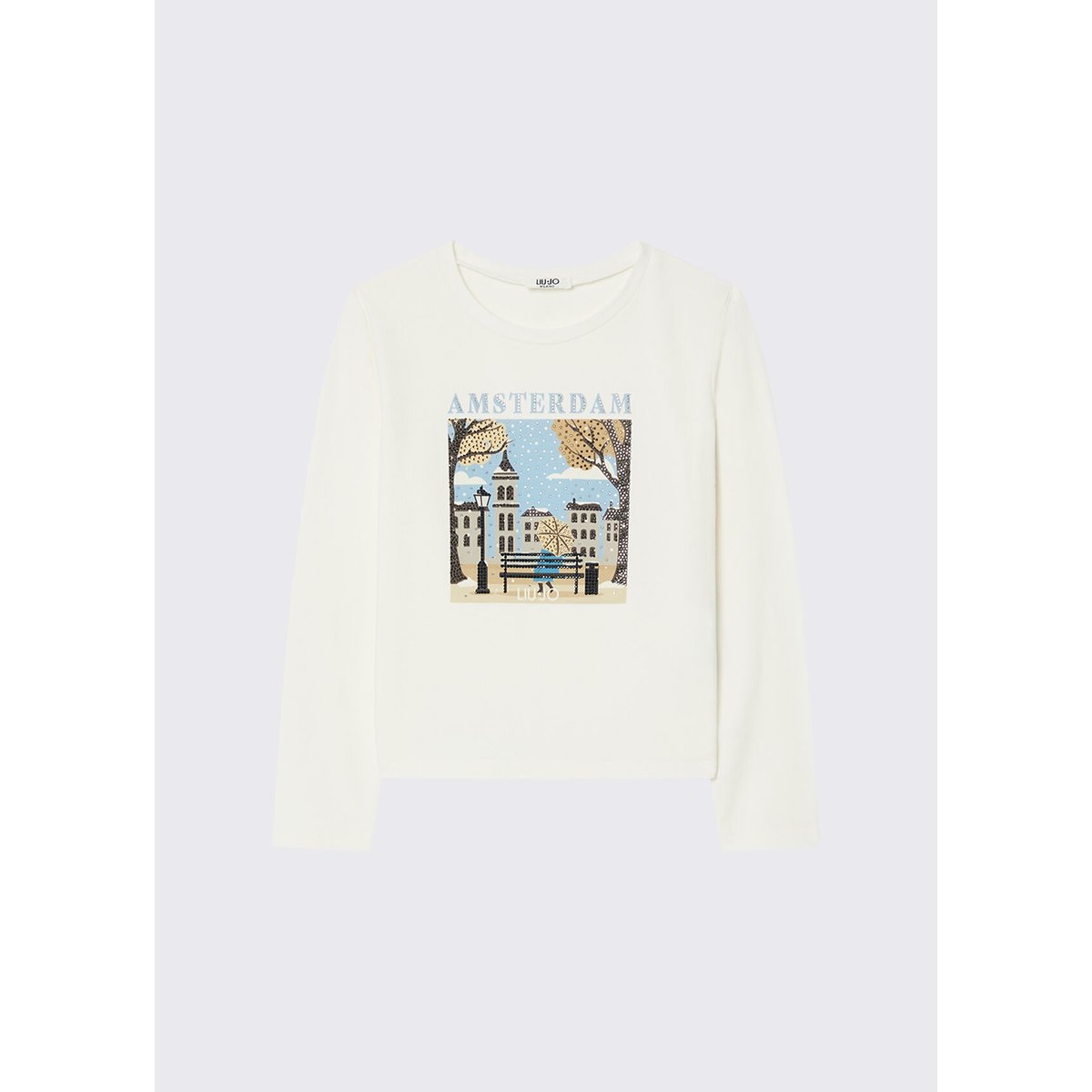 T-shirt en jersey imprimé amsterdam, LIU JO