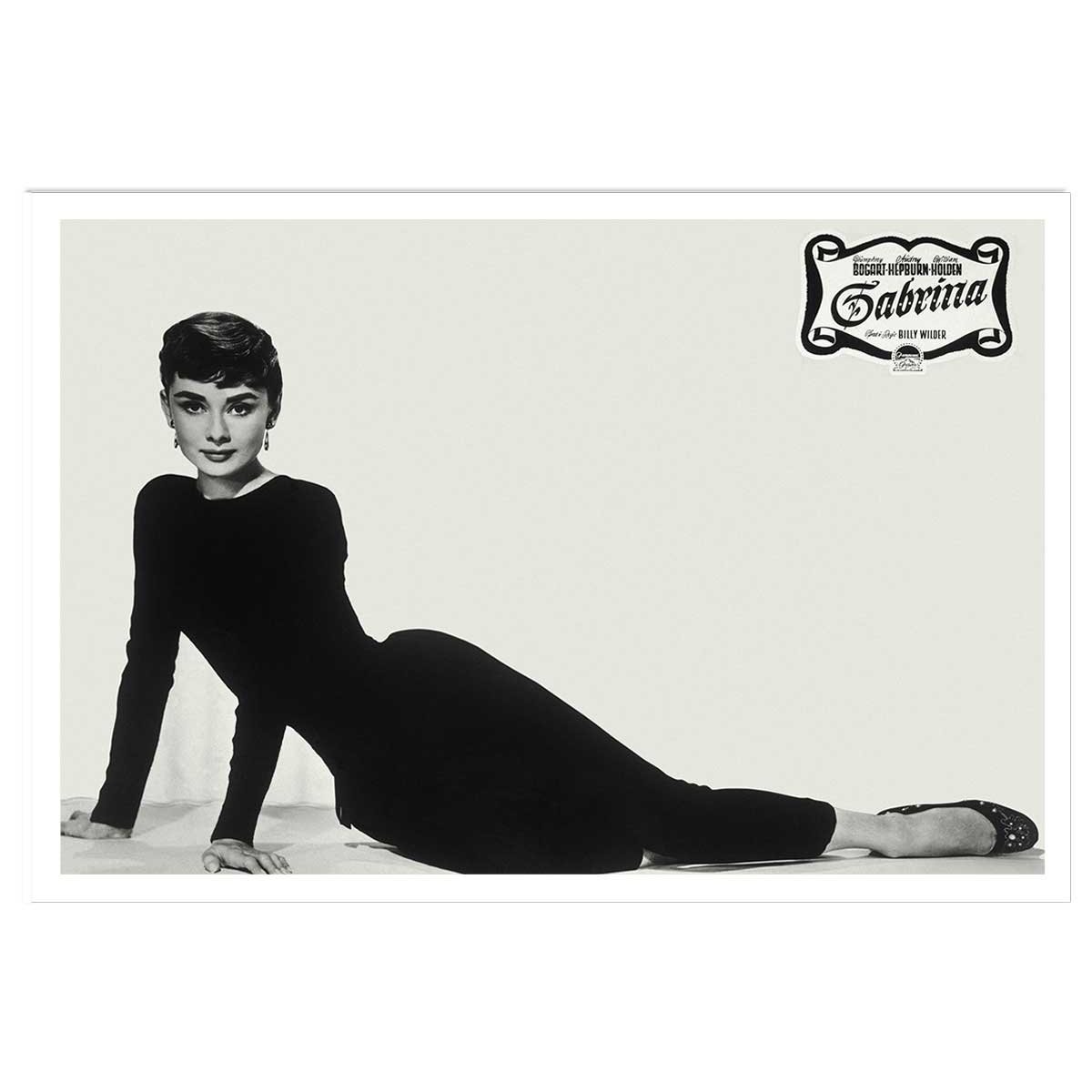 Affiche cinéma Audrey Hepburn Sabrina 1954 affiche seule, HEXOA