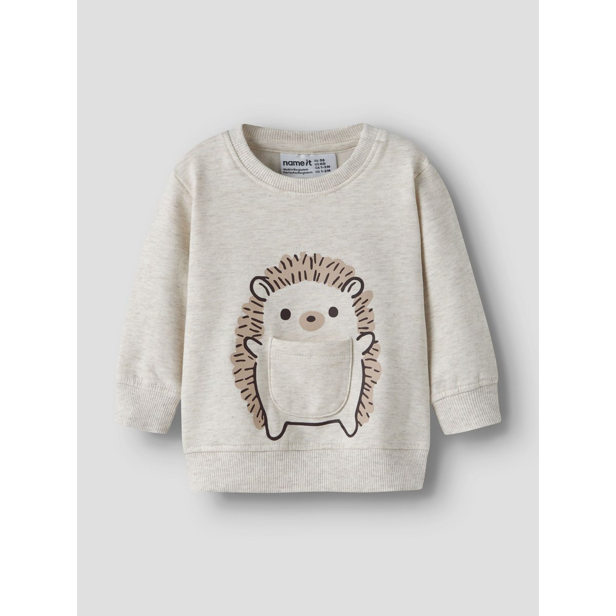 Sweat-Shirt blanc - peyote melange1, NAME IT