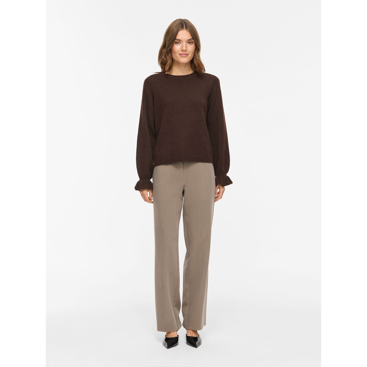 Pull En Maille marron - coffee bean1, VILA