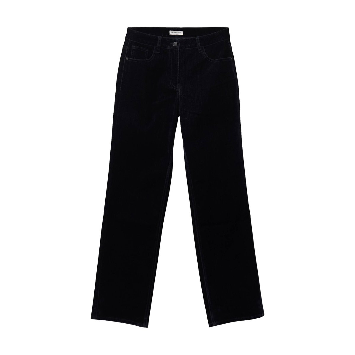 Pantalon droit en velours noir, CACHE CACHE