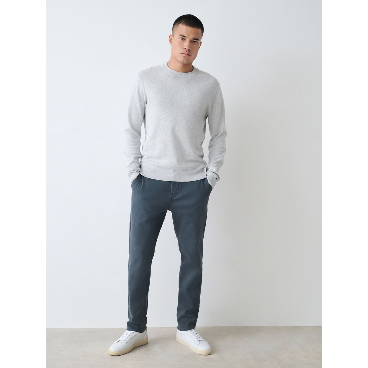 Pantalon chino motionflex bleu, NEXT