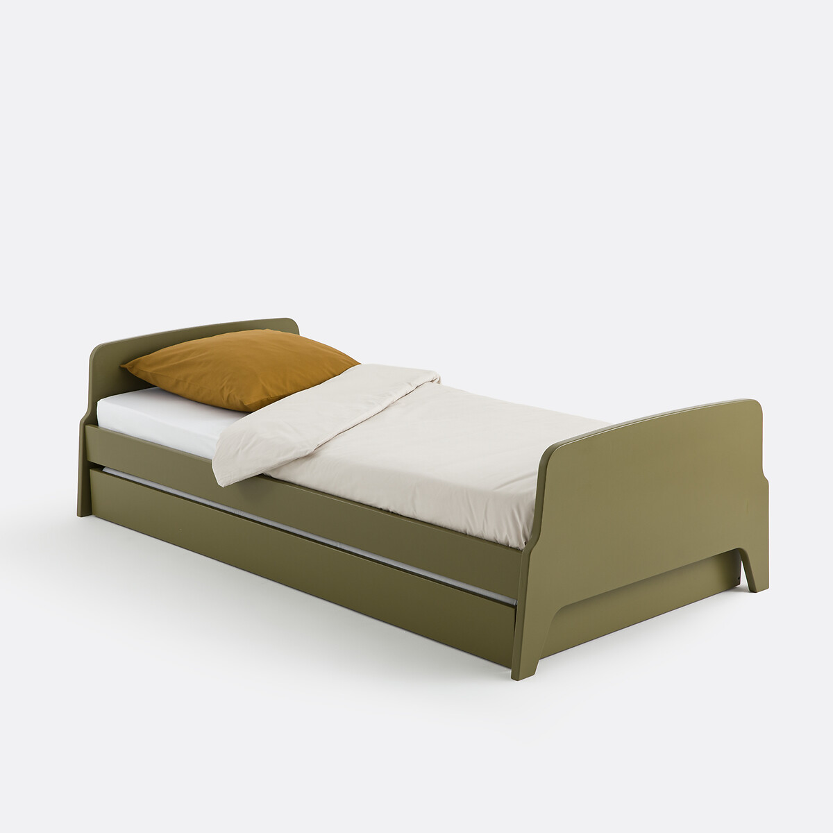 Cassetto-letto stile retrò vintage, 1 persona, Adil verde kaki, LA REDOUTE INTERIEURS