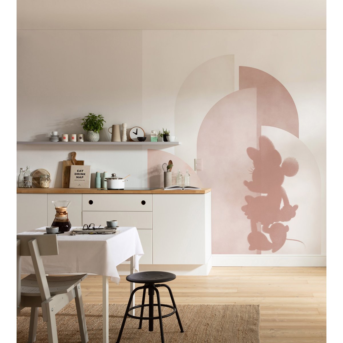 Papier peint Komar - Minnie Creative Aesthetic - 250 x 280 cm rose, HEXOA