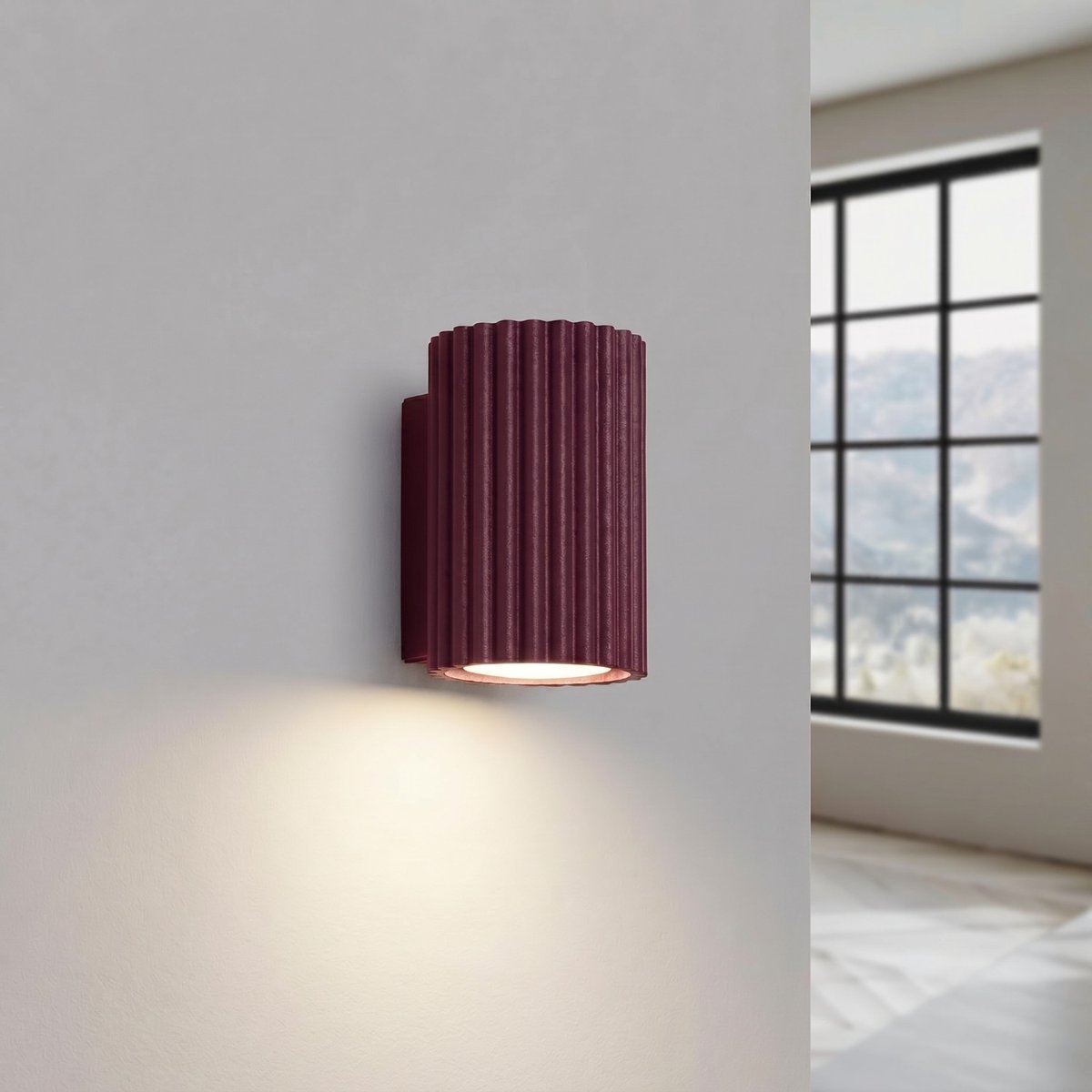 Applique murale Aluminium Bourgogne GU10 1 Karbon bourgogne, EDEN