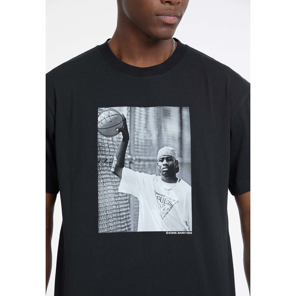 T-Shirt Imprimé Allen Iverson noir, GUESS JEANS