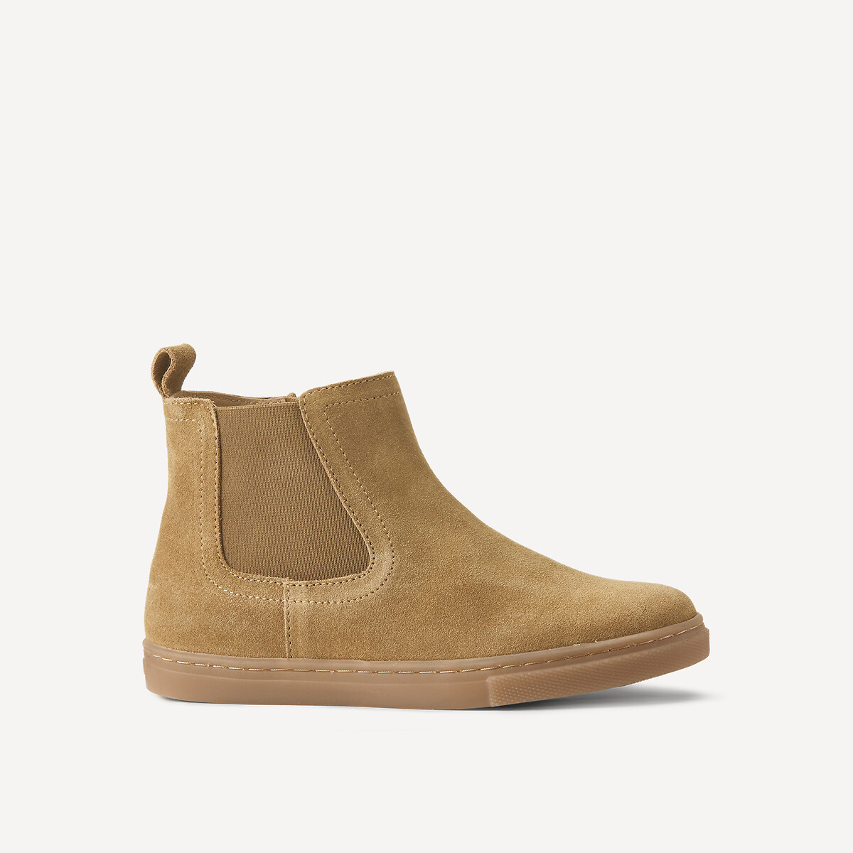 Bottines chelsea en cuir camel, LA REDOUTE COLLECTIONS