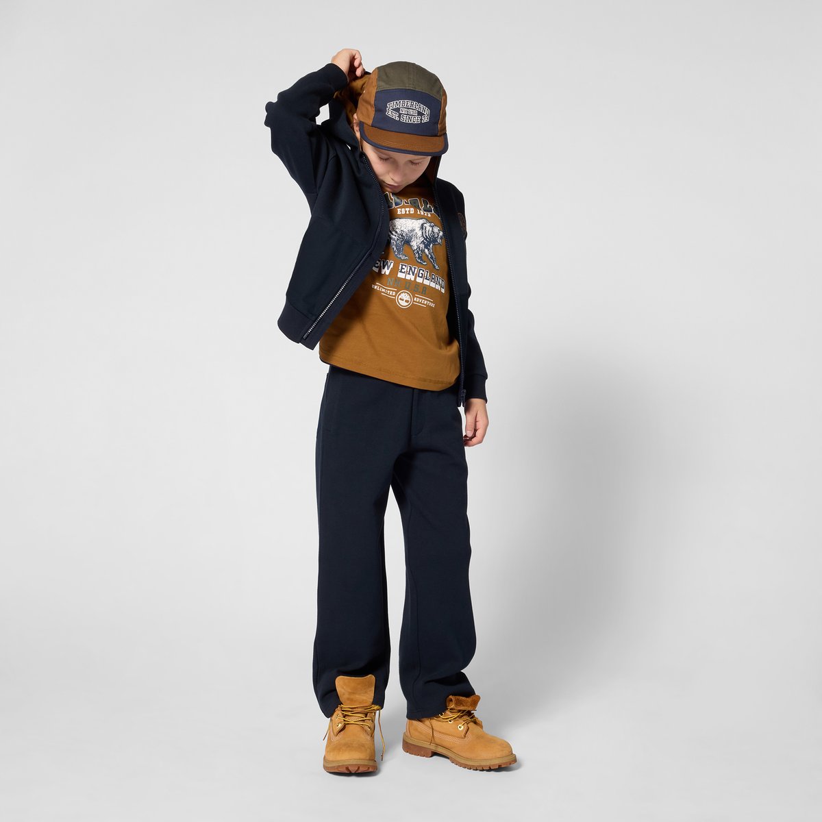 Cardigan à capuche bleu cargo, TIMBERLAND