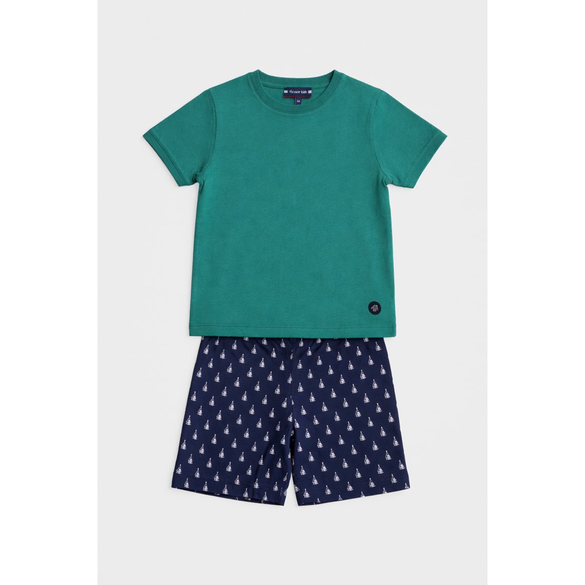 Pyjama short Kids bateaux - coton léger yvi-bateaux, ARMOR-LUX