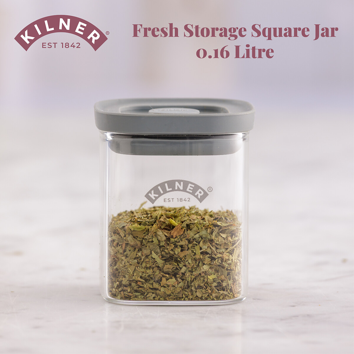 Fresh Storage 8-Piece Spice Jar Set transparent, KILNER