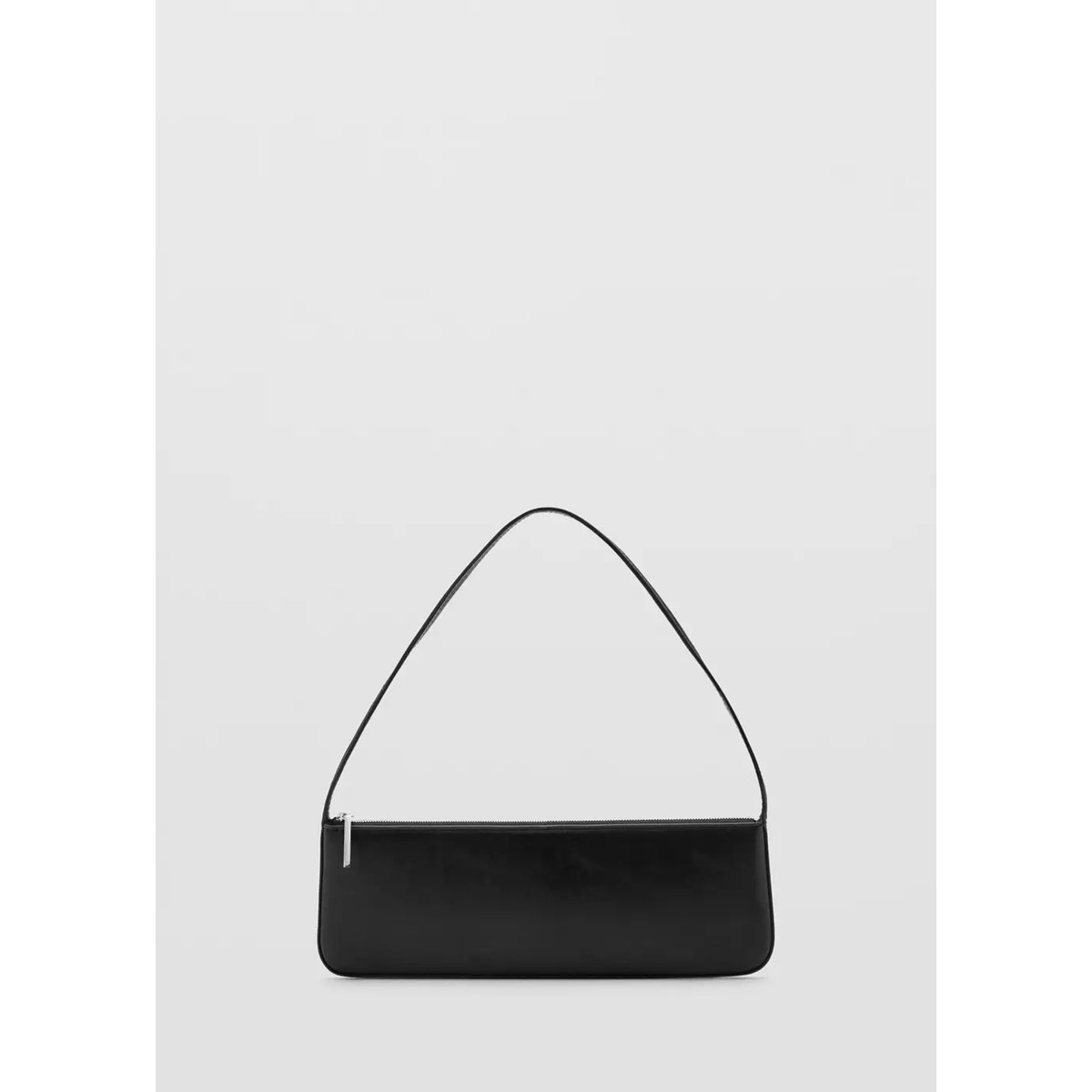 Sac porté épaule fermeture Éclair noir, MANGO