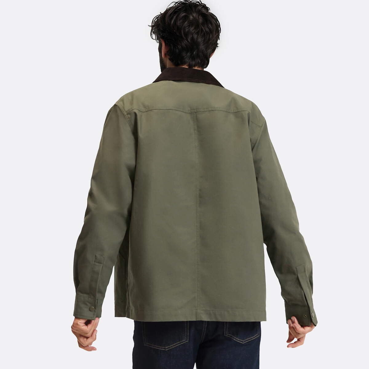 Reversible Corduroy Collar Jacket khaki, LA REDOUTE COLLECTIONS