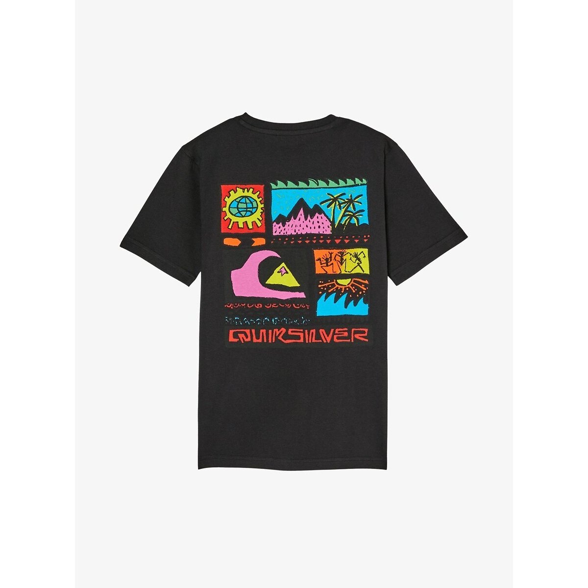 T-shirt à manches courtes, imprimé dos noir, QUIKSILVER