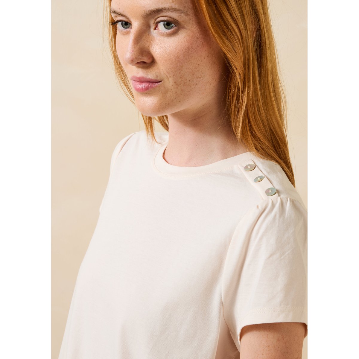 T-shirt manches courtes en coton biologique sahara, LA FEE MARABOUTEE