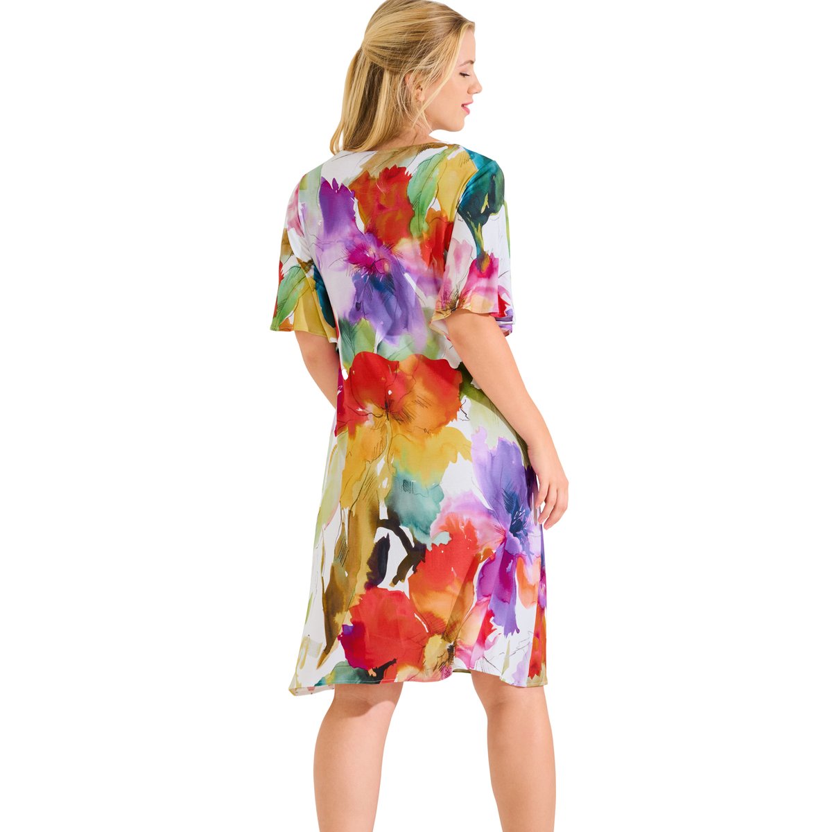 Robe estivale manches courtes ROMA blanc, LISCA