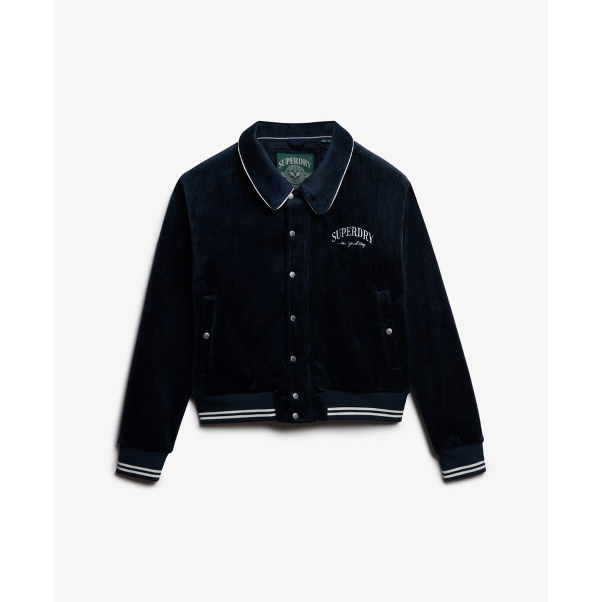 Bomber en jersey Country Club bleu marine myrtille, SUPERDRY