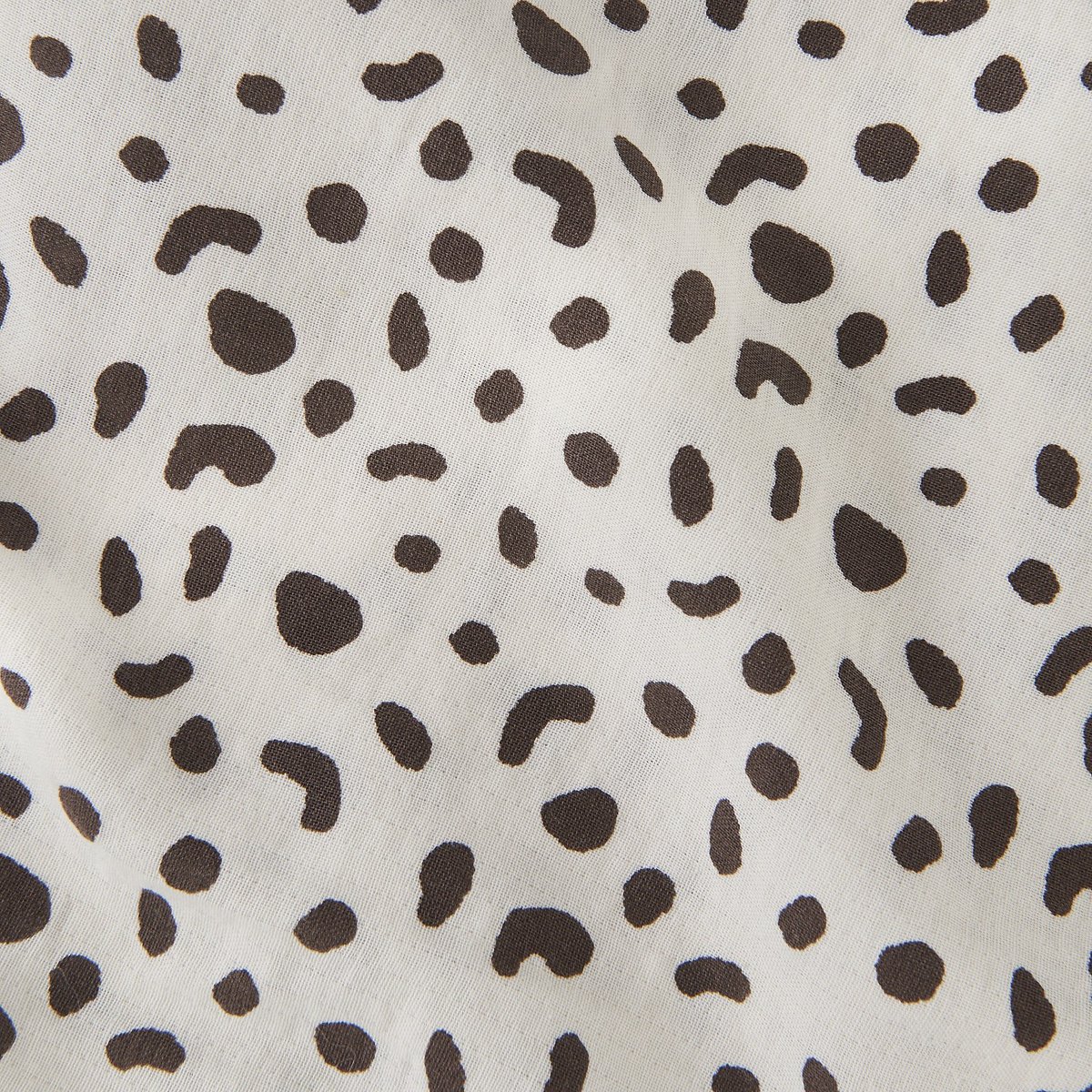 Parure de lit en double gaze de coton BRIAC marron, HABITAT