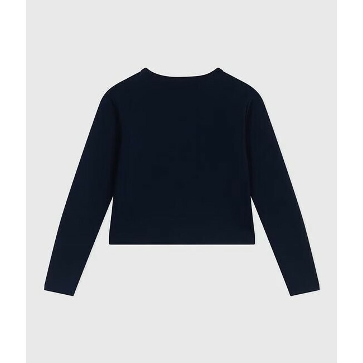 Cardigan femme en coton uni bleu marine, PETIT BATEAU