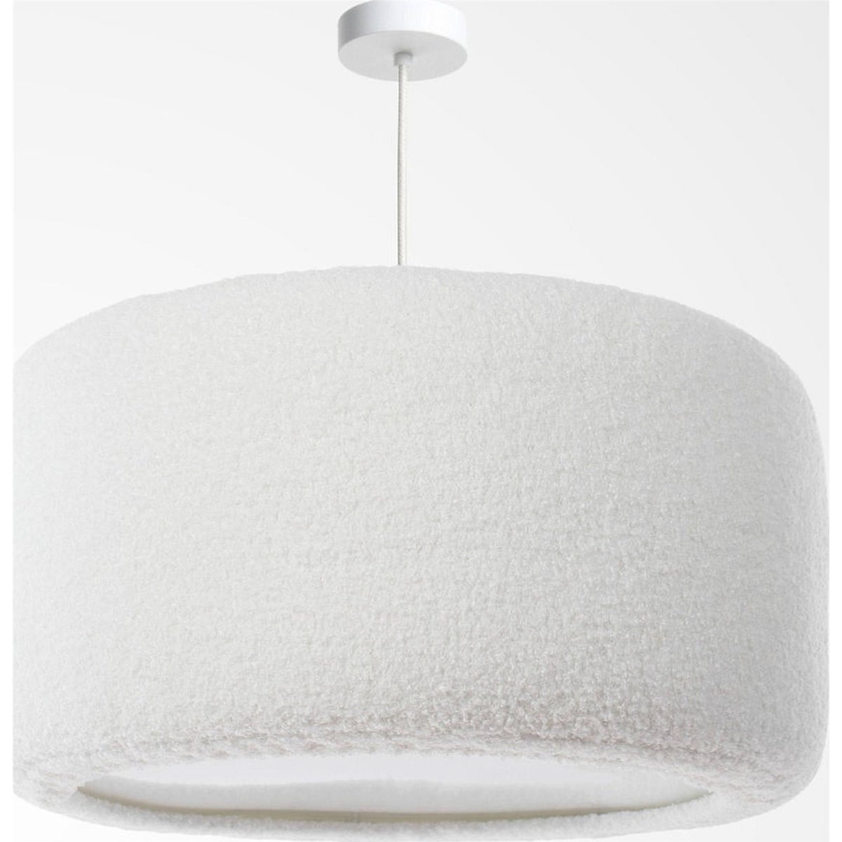 Suspension ronde en tissu peluche chambre enfant Cloud blanc nuage doux peluche, BPS KONCEPT