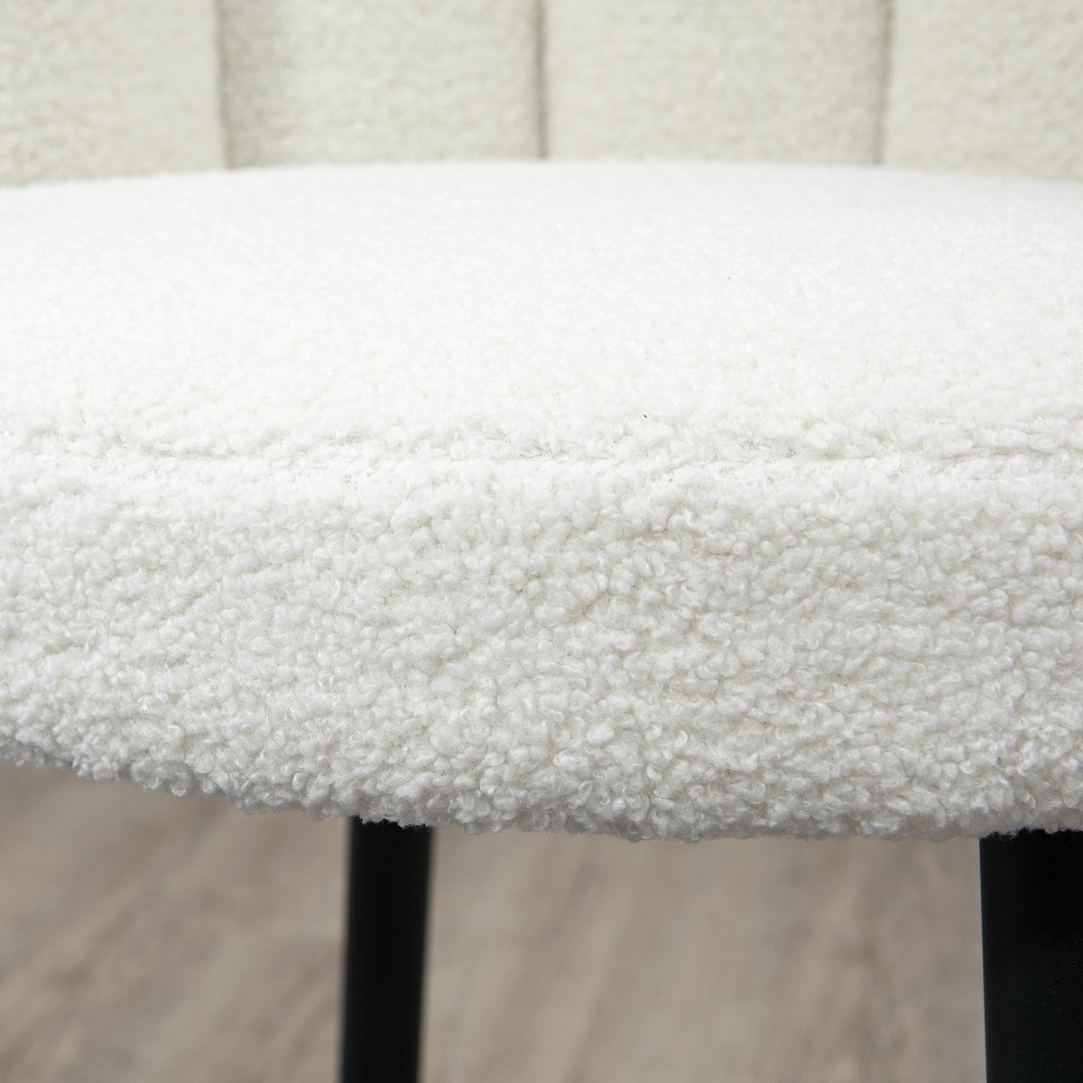 Tabouret de bar Tissu 100% polyester Blanc crème, noir, HOMCOM