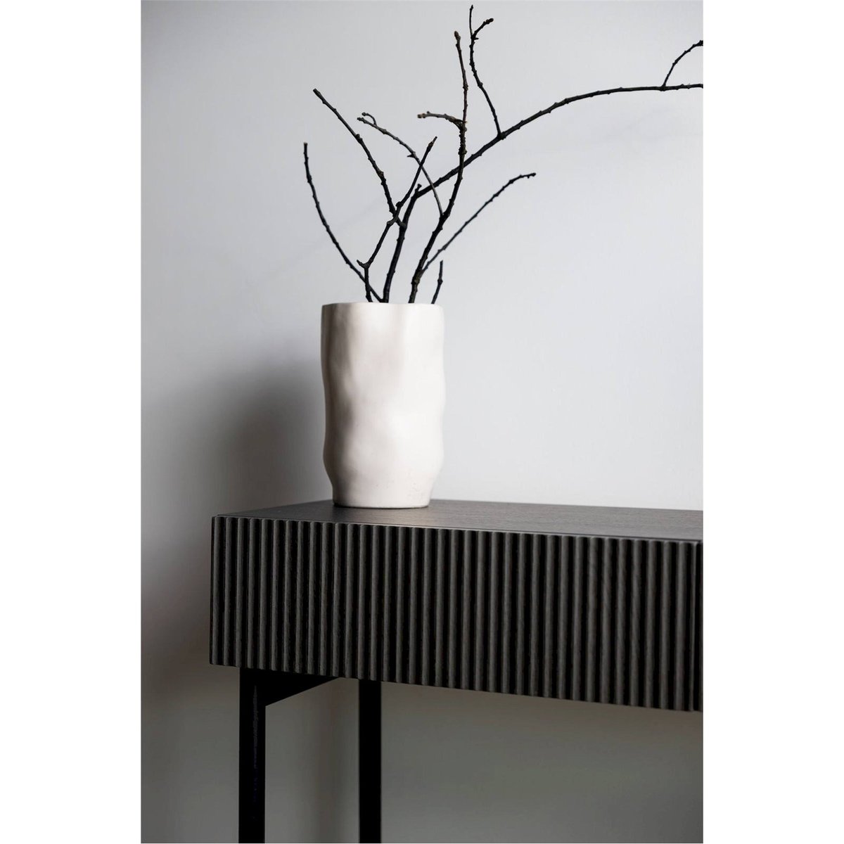 Console avec tiroir collection NOLIE noir, RECOLLECTION