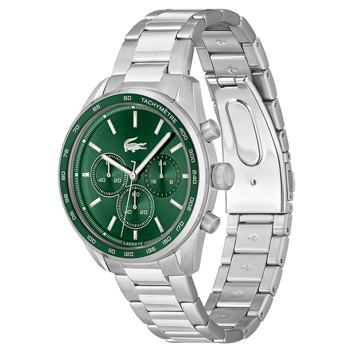 Montre Analogique BOSTON argenté vert argenté, LACOSTE