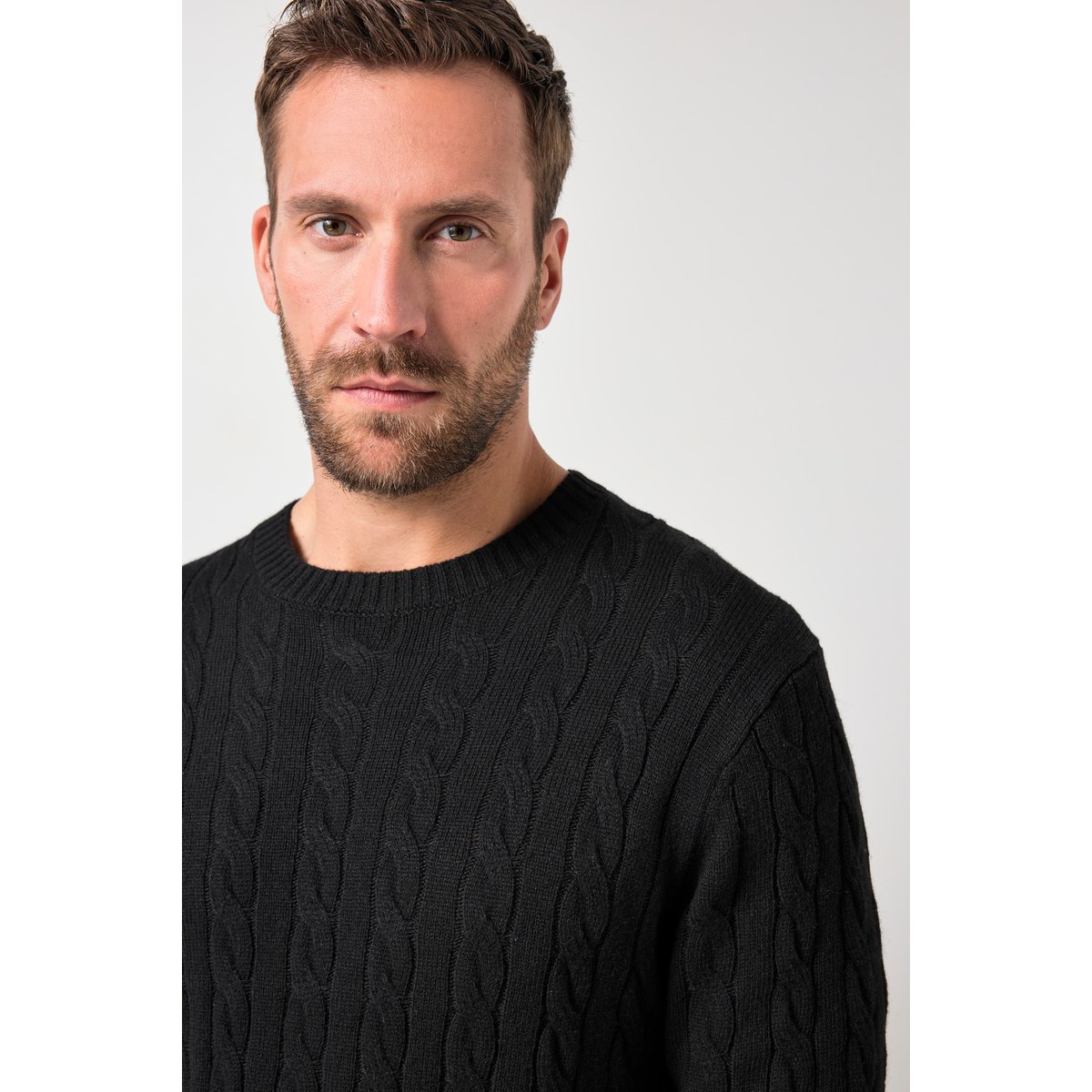 Pull col rond noir, JP1880