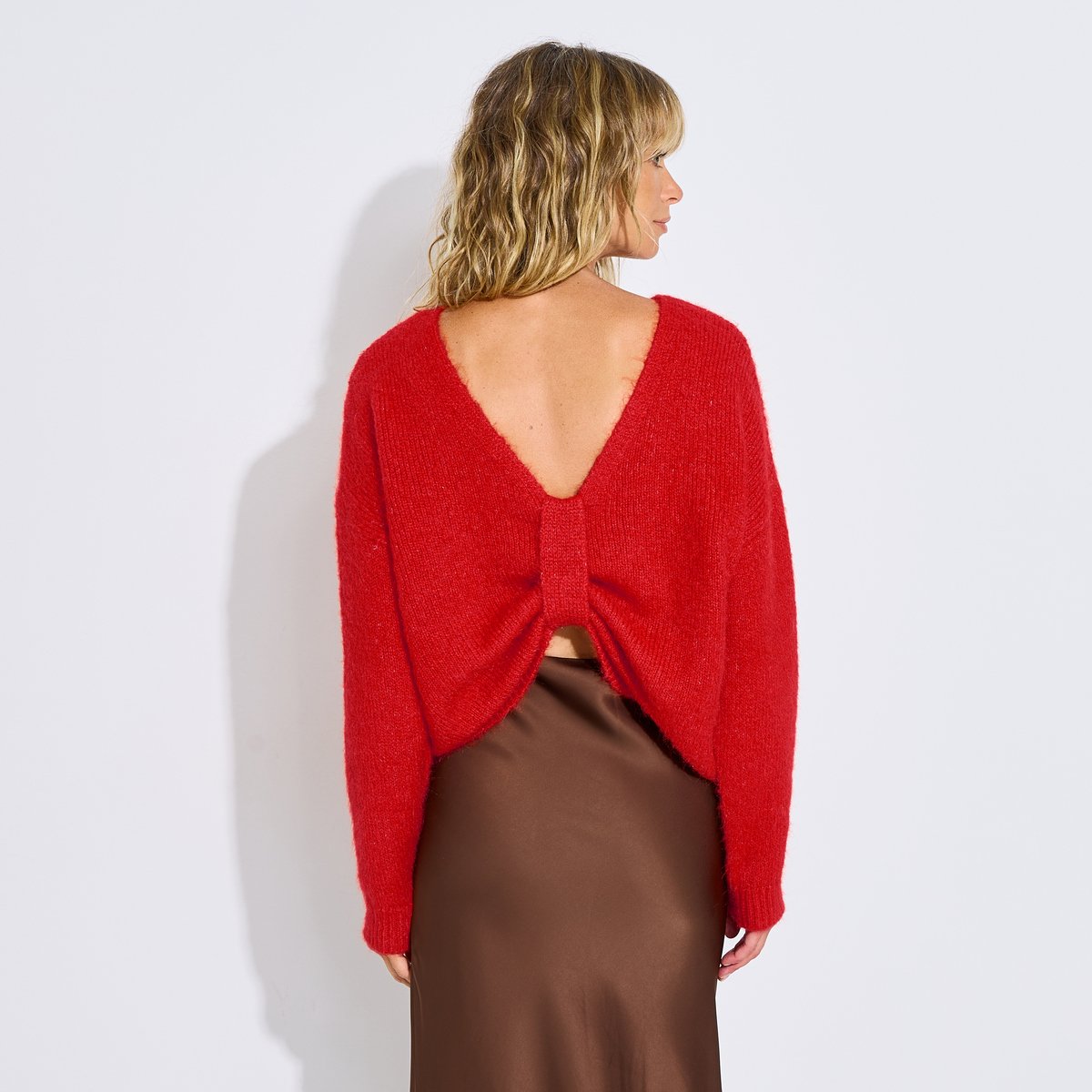 Pull manches longues 4 en 1 orange rouge, GRAIN DE MALICE