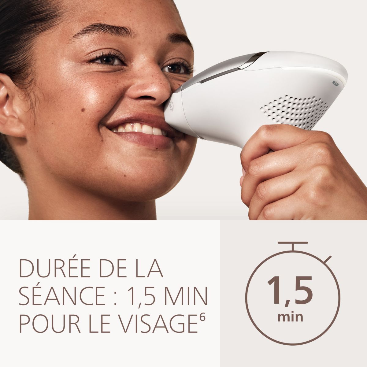 Epilateur lumière pulsée BRI936/00 Blanc argenté couleur unique, PHILIPS