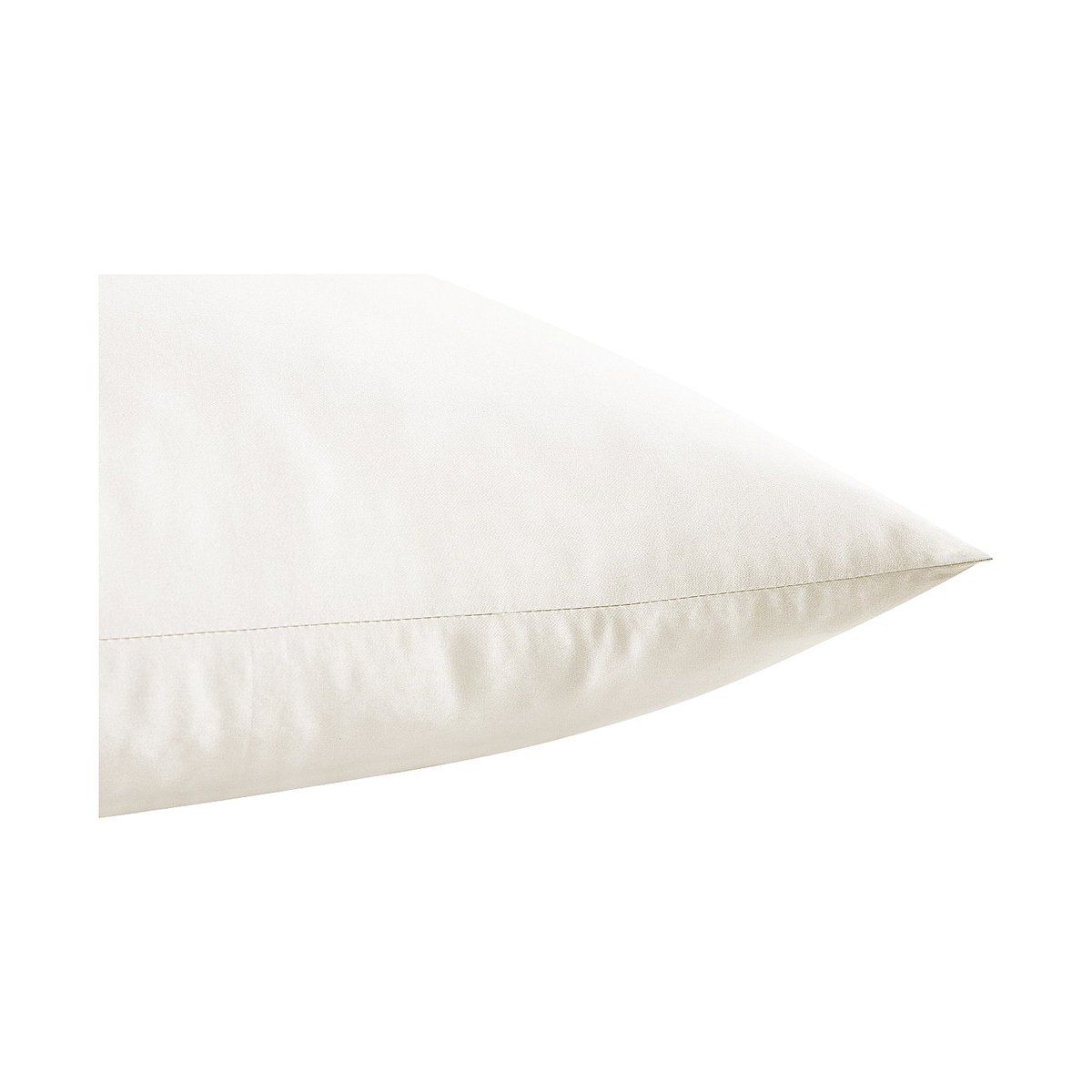 Taie d'oreiller en satin de coton ALEXANE beige, HABITAT